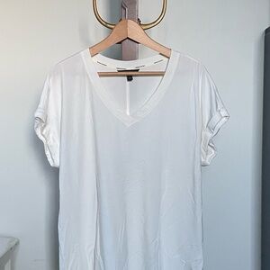 Chalk V-Neck Blouse by Banana Republic